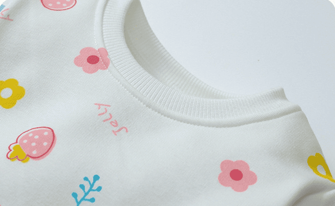 Kid Girls Cartoon Printed Cotton Plush Mesh Dress