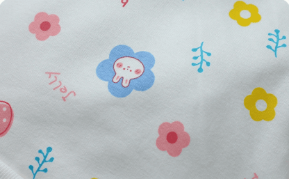 Kid Girls Cartoon Printed Cotton Plush Mesh Dress