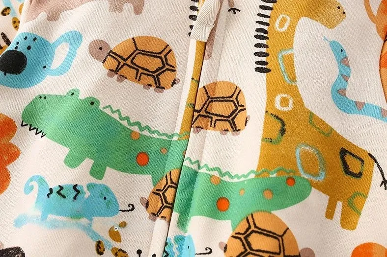 Little Maven Toddler/Kid Boy Cartoon Animal Print Hooded Jacket