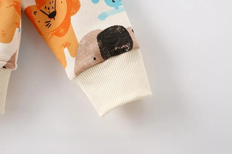 Little Maven Toddler/Kid Boy Cartoon Animal Print Hooded Jacket