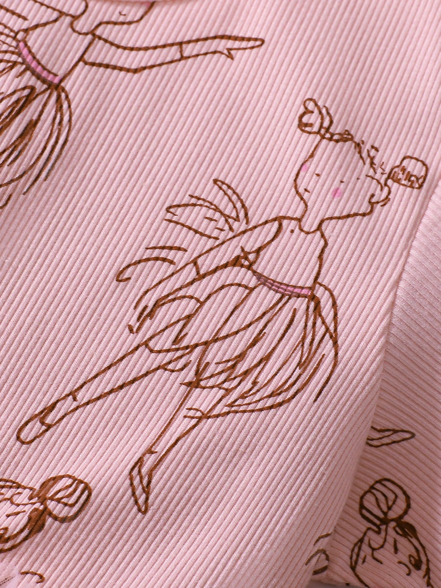 Toddler/Kid Girl Character Print Short Sleeve Princess Dress