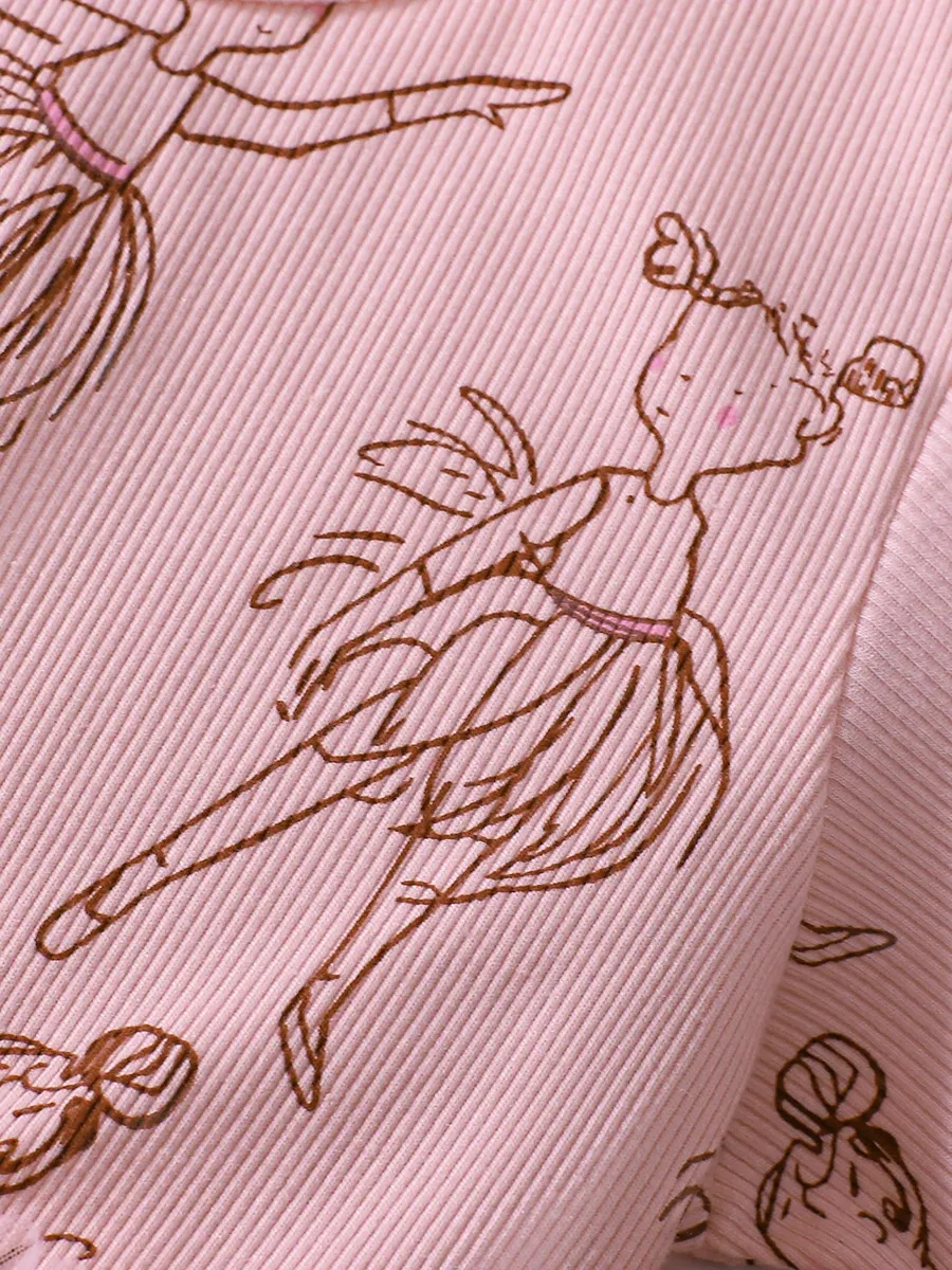 Toddler/Kid Girl Character Print Short Sleeve Princess Dress