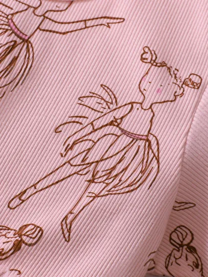 Toddler/Kid Girl Character Print Short Sleeve Princess Dress