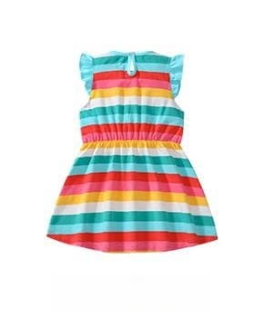 Kid Girls Cotton Striped Sleeveless Dress