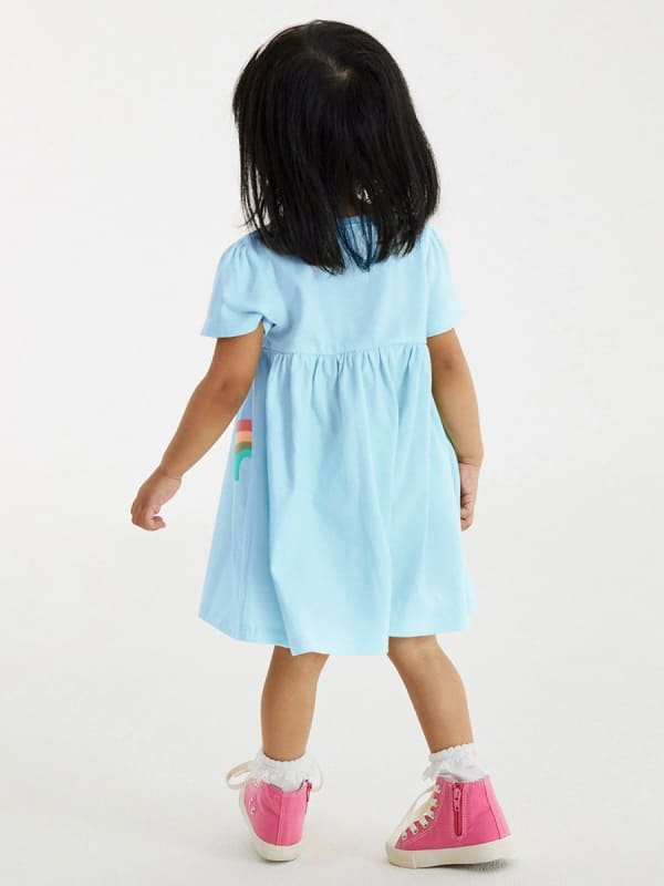 Little Maven Rainbow Cotton Dress for Girls