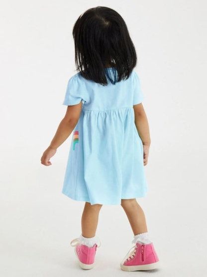 Little Maven Rainbow Cotton Dress for Girls