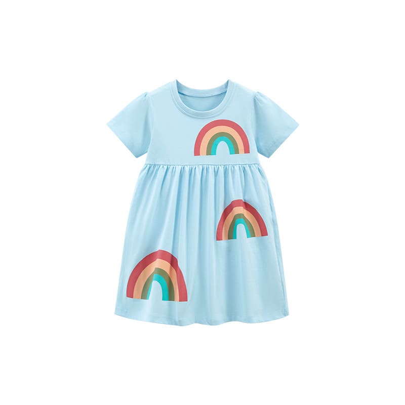 Little Maven Rainbow Cotton Dress for Girls