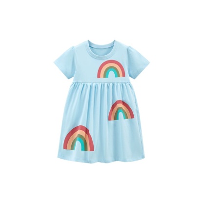 Little Maven Rainbow Cotton Dress for Girls