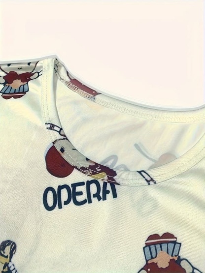 Little Maven Organic Cotton Kids Cartoon Print Pajamas Set