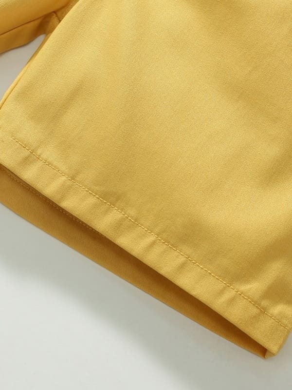 Little Maven Boys Solid Color Cotton Elastic Waist Sports Shorts
