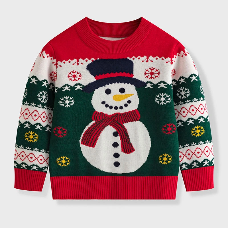 Little Maven Christmas Cartoon Snowman Sweater for Toddler/Kid Girls