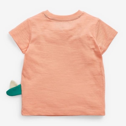 Little Maven Kid Boys Cute 3D Dinosaur Pattern Cotton Short Sleeve Tee