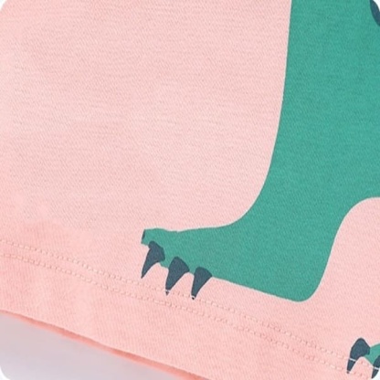 Little Maven Kid Boys Cute 3D Dinosaur Pattern Cotton Short Sleeve Tee