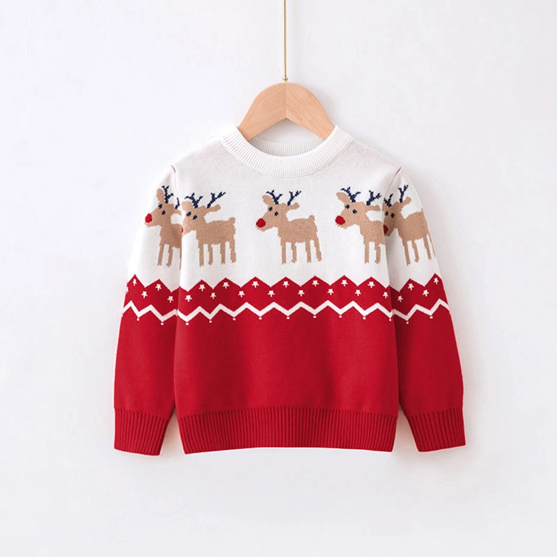 Little Maven Toddler/Kid Girl Christmas Deer Knitted Sweater