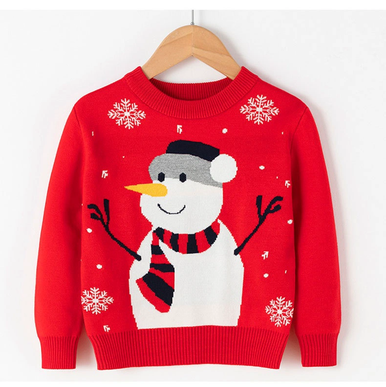 Little Maven Kid Girl Christmas Snowman Sweater