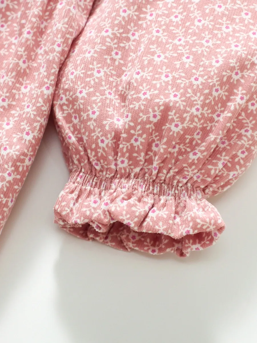 Little Maven Toddler/Kid Girl Floral Cotton Long Sleeve Princess Dress