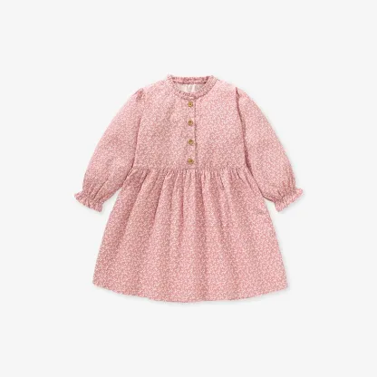 Little Maven Toddler/Kid Girl Floral Cotton Long Sleeve Princess Dress