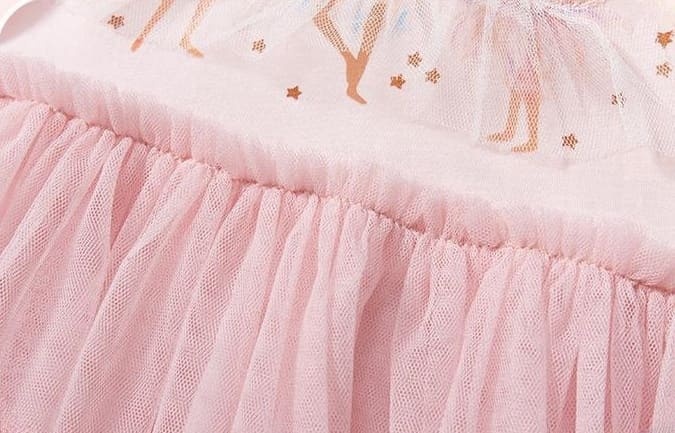 Little Maven Toddler/Kid Girls Character Print Embroidered Mesh Dress
