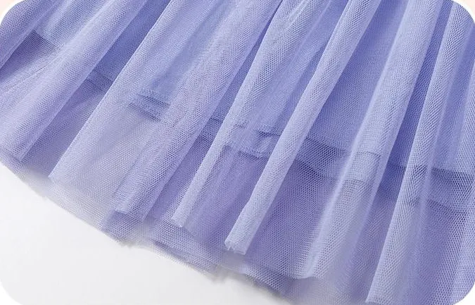 Little Maven Toddler Girl Cartoon Printed Tulle Princess Dress