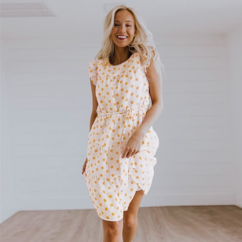 Mommy and Me Outfits Casual Floral Print Mother-Daughter Dress