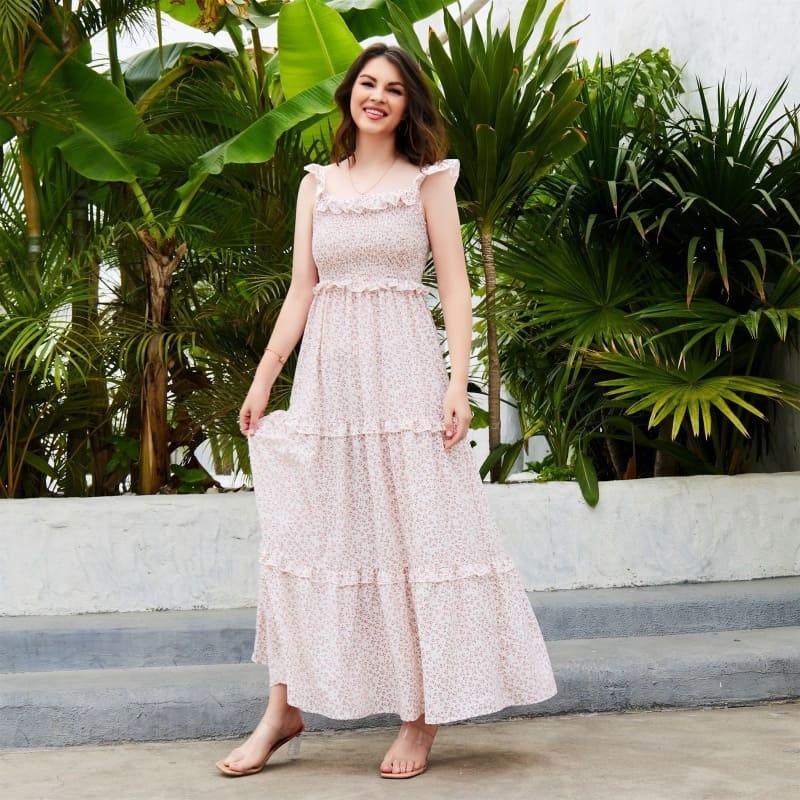 Mommy and Me Outfits Casual Loose Flowing Floral Parent-child Dress