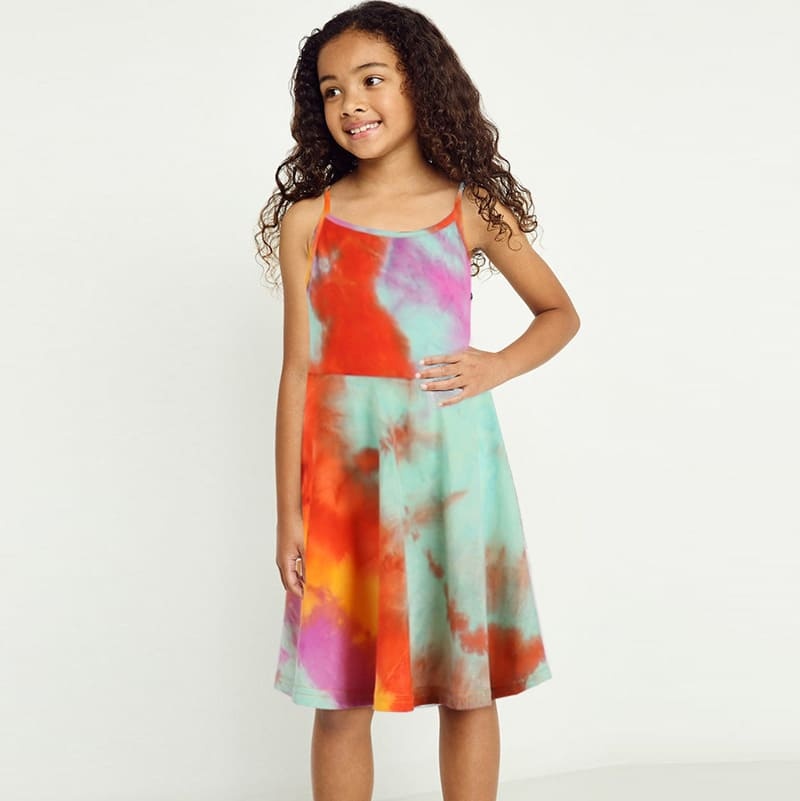 Mommy and Me Outfits Casual Loose Tie-dye Parent-child Dress