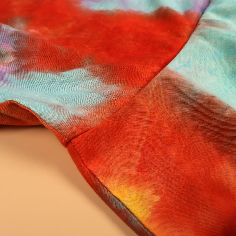 Mommy and Me Outfits Casual Loose Tie-dye Parent-child Dress
