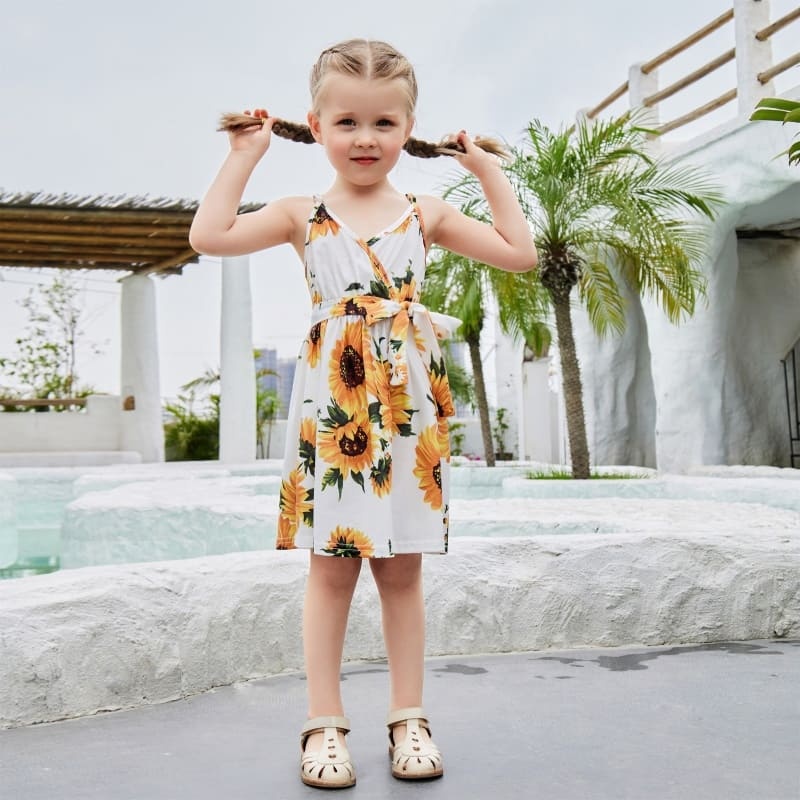 Sunflower Bliss Mommy and Me Dresses-Effortlessly Stylish