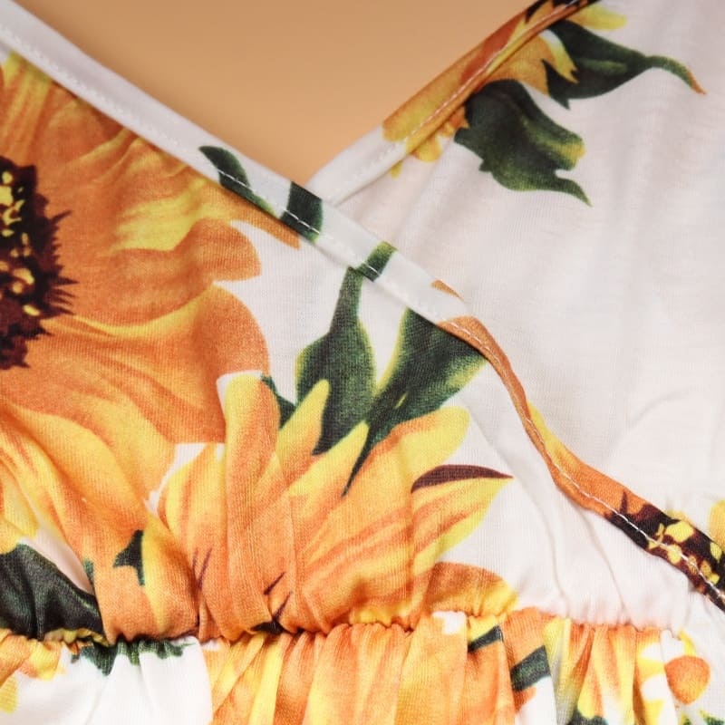 Sunflower Bliss Mommy and Me Dresses-Effortlessly Stylish