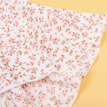 Mommy and Me Outfits V-neck Sexy Waist Floral Parent-child Dress