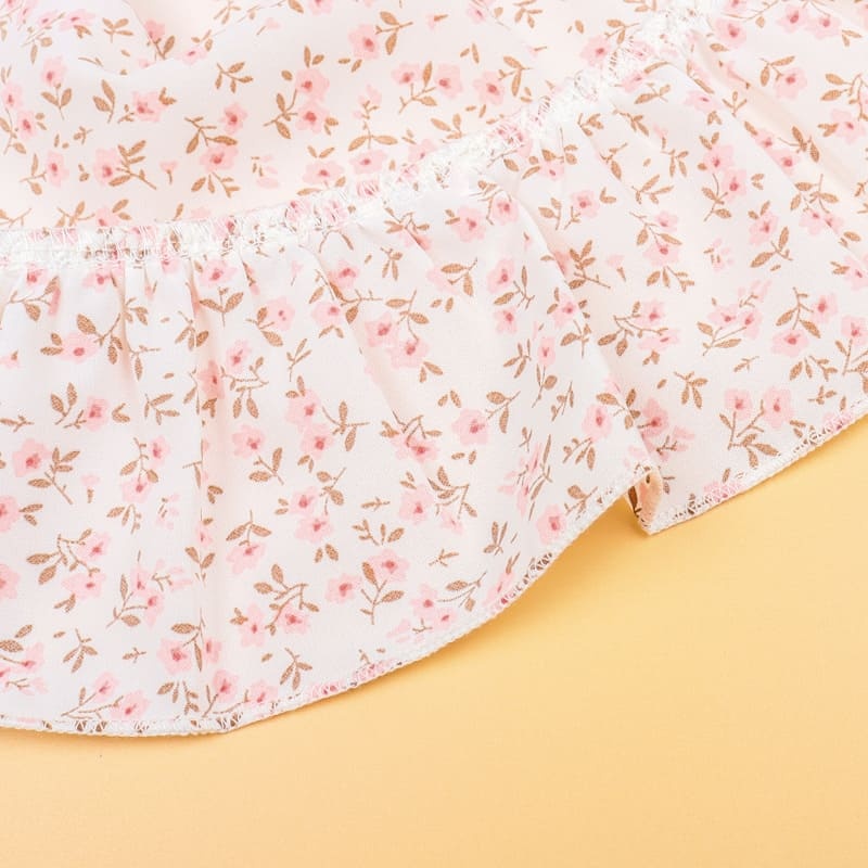 Mommy and Me Outfits V-neck Sexy Waist Floral Parent-child Dress