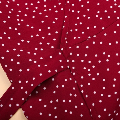 Mommy and Me Polka Dot Ruffle Hem Loose Dress