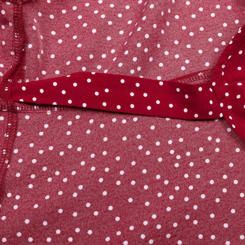 Mommy and Me Polka Dot Ruffle Hem Loose Dress