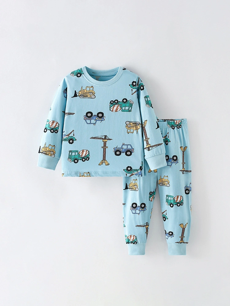 LITTLE MAVEN Toddler/Kid Boy 2pcs Cartoon Car Print Long-sleeve Pajamas Set