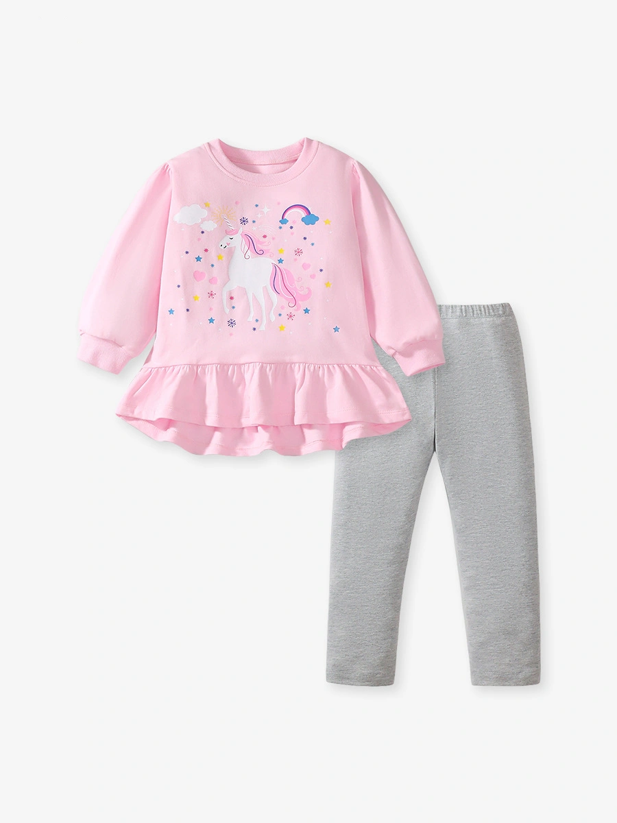 Little Maven Toddler/Kid Girl 2pcs Character Print Sweatshirt And Pants Set