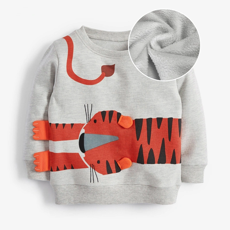 Toddler/Kid Boy Cartoon Tiger Print Long-Sleeved Sweatshirt