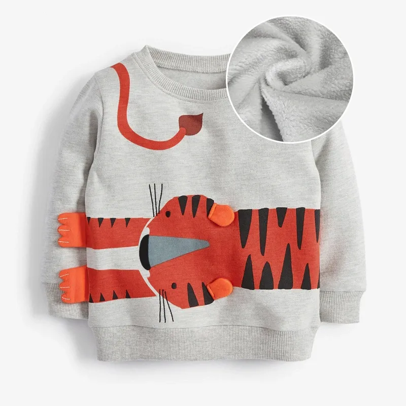Toddler/Kid Boy Cartoon Tiger Print Long-Sleeved Sweatshirt