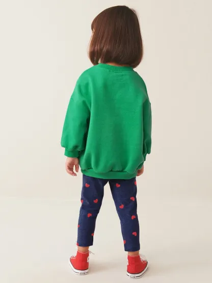 Little Maven Toddler/Kid Girl Cartoon Animal Embroidered Sweatshirt and Pants Set