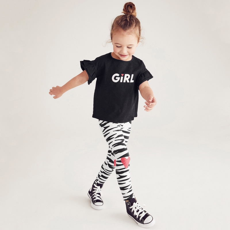 Toddler girl letter print clothing set