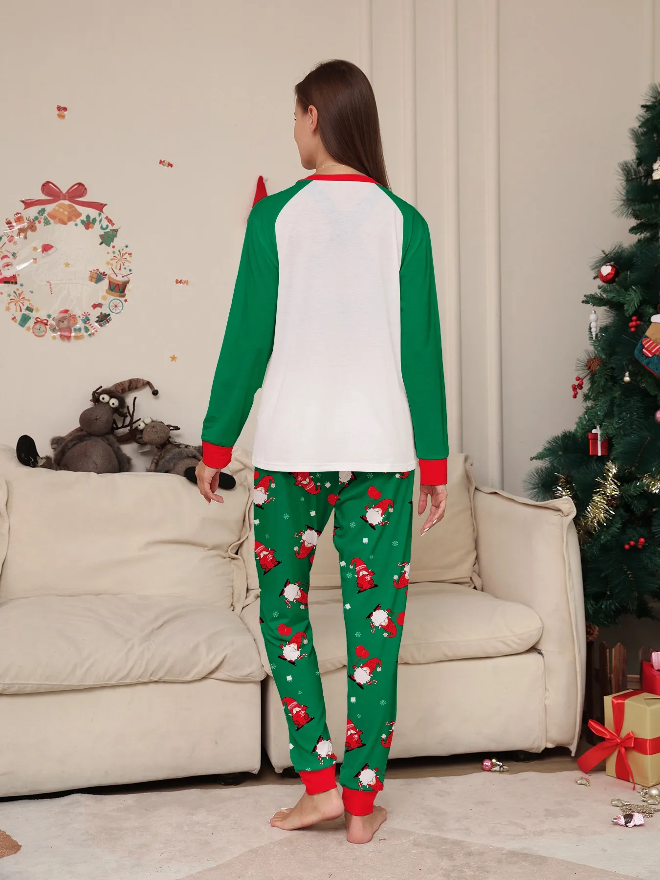 Christmas Family Pajamas Santa Claus print pajama set