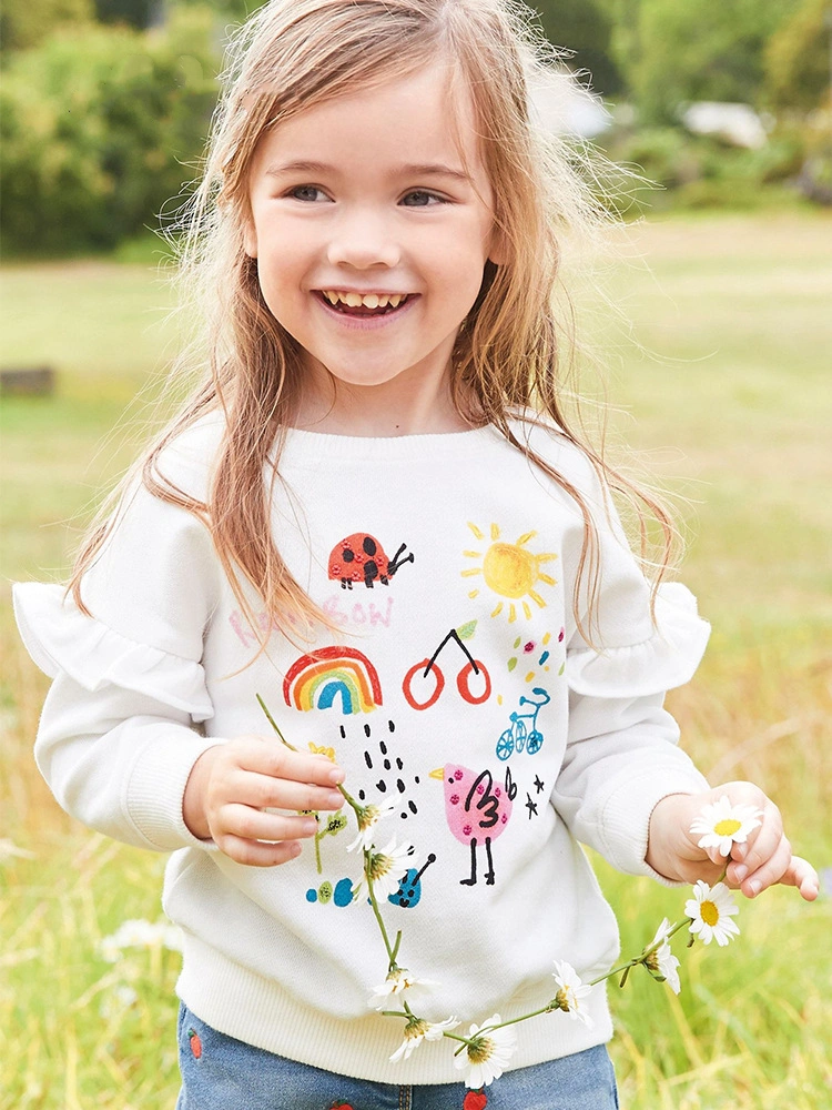 Little Maven Toddler/Kid Girl Cartoon Printed Round Neck Long Sleeve Sweatshirt
