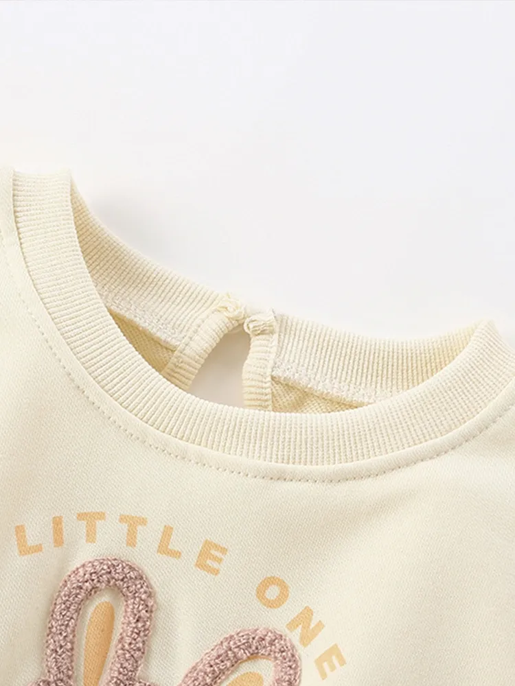 Toddler/Kid Girl 2pcs Crew neck long sleeve sweatshirt and pants set