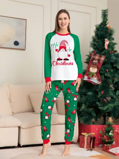 Christmas Family Pajamas Santa Claus print pajama set