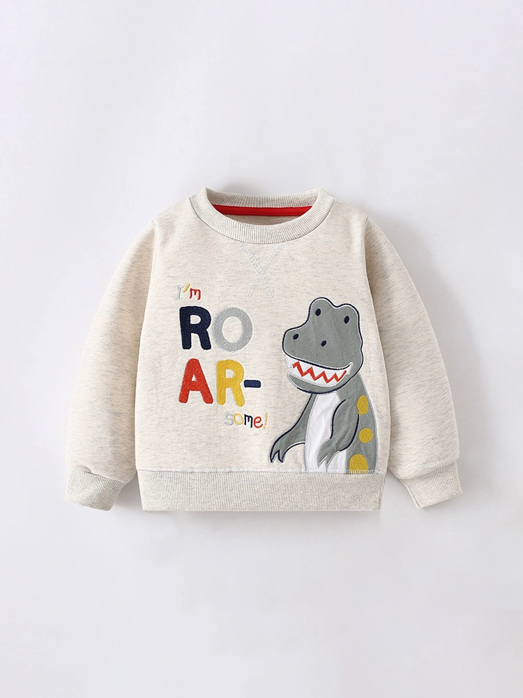 Little maven Toddler boy wearing dinosaur letter print sweatshirt