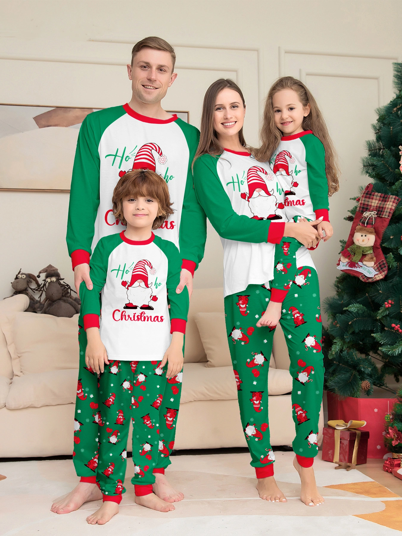 Christmas Family Pajamas Santa Claus print pajama set