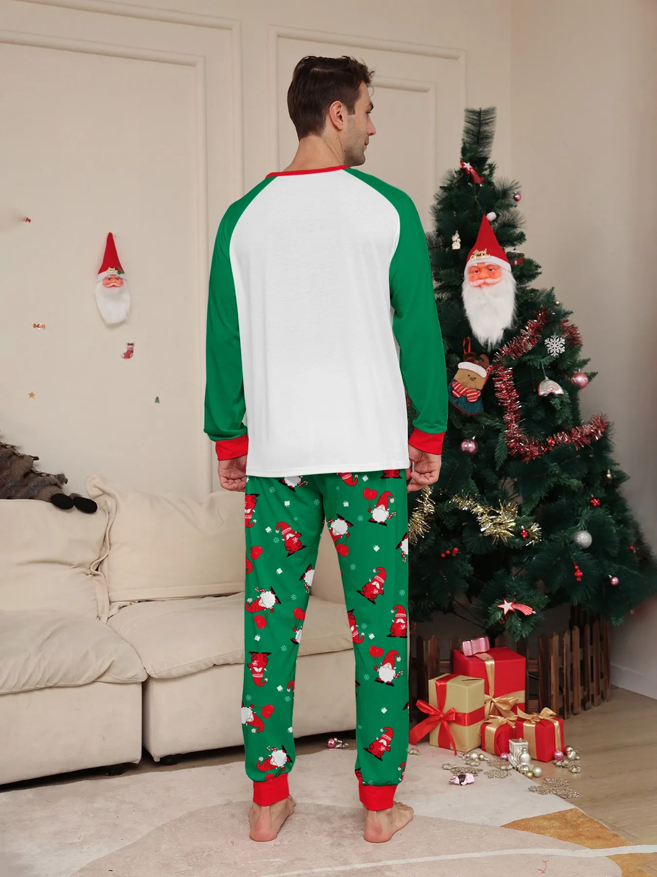 Christmas Family Pajamas Santa Claus print pajama set