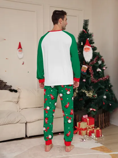 Christmas Family Pajamas Santa Claus print pajama set