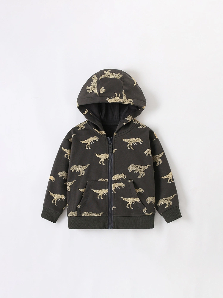 Little Maven Toddler Wearing Stylish Dino Hoodie