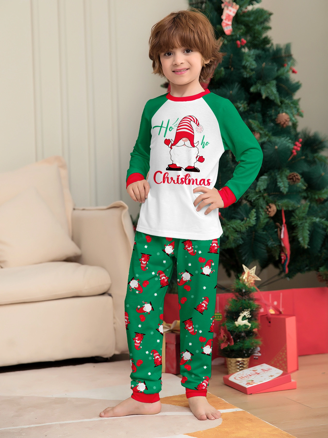 Christmas Family Pajamas Santa Claus print pajama set
