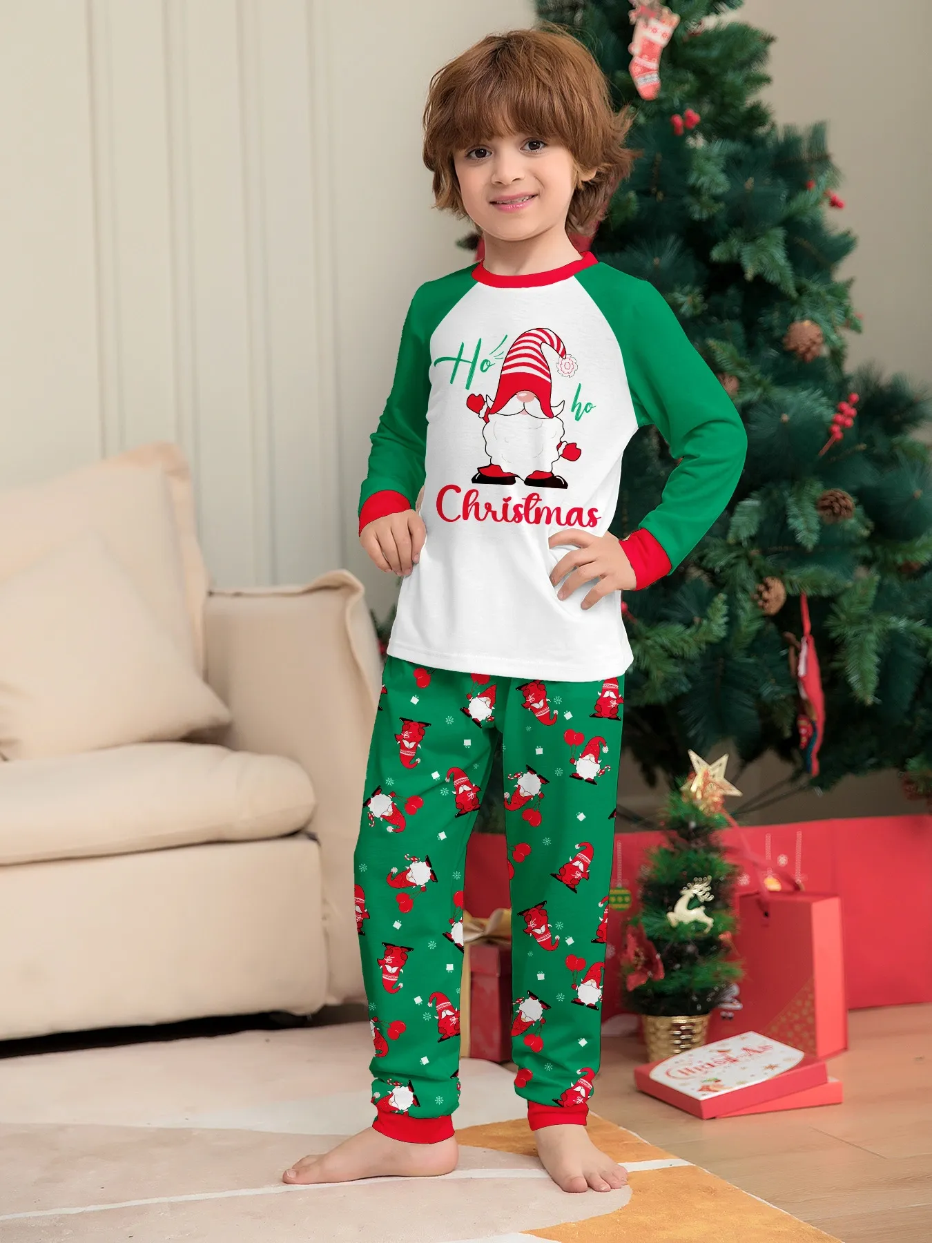 Christmas Family Pajamas Santa Claus print pajama set